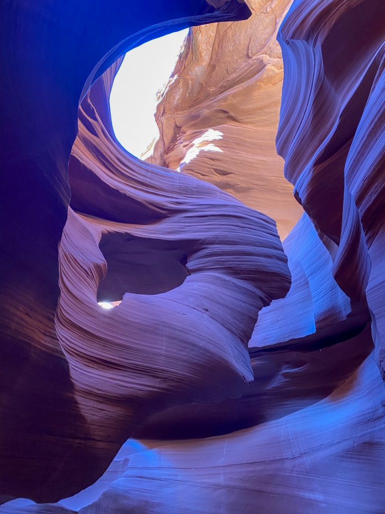 a neat formation inside Lower Antelope Canyon that Ken's Tours based its logo off of