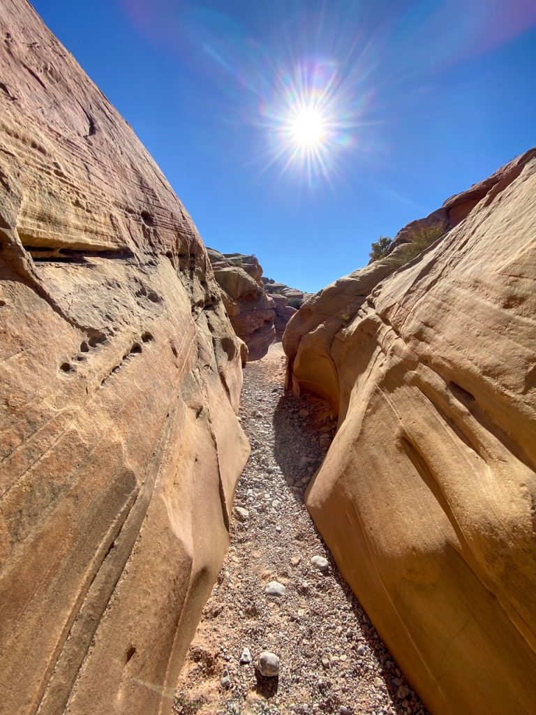 a slot canyon on the 7 Wonders Loop