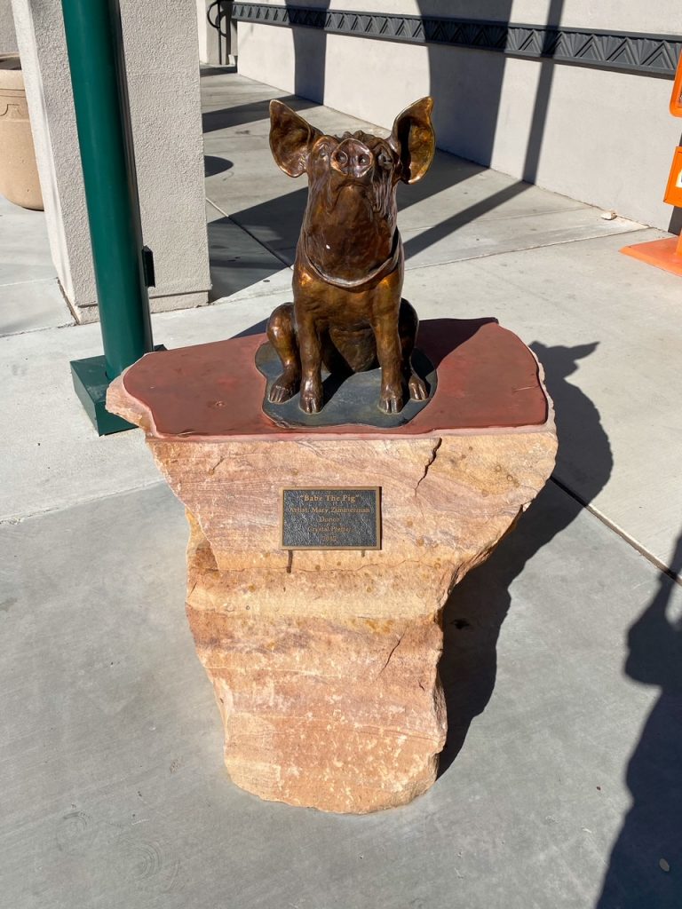 a sculpture of a pig in Boulder City
