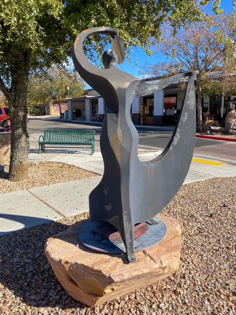a sculpture of a dancer in Boulder City
