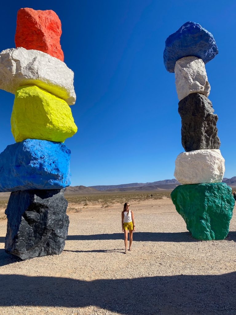 my most Instagrammable shot at the Seven Magic Mountains