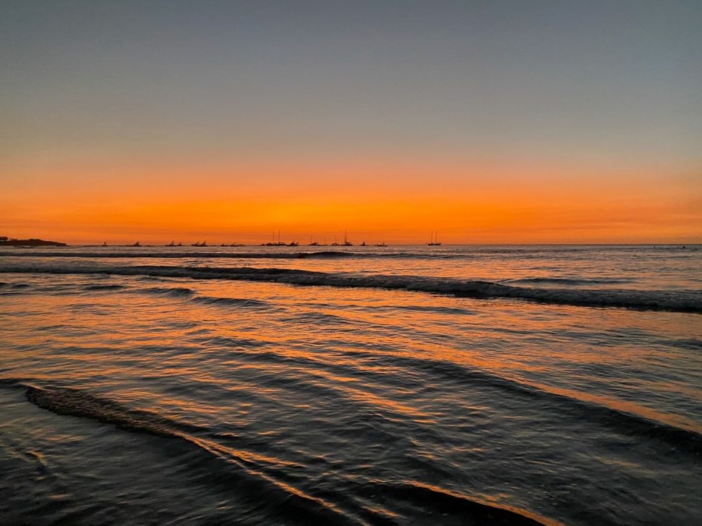 a gorgeous sunset at Tamarindo Beach Costa Rica