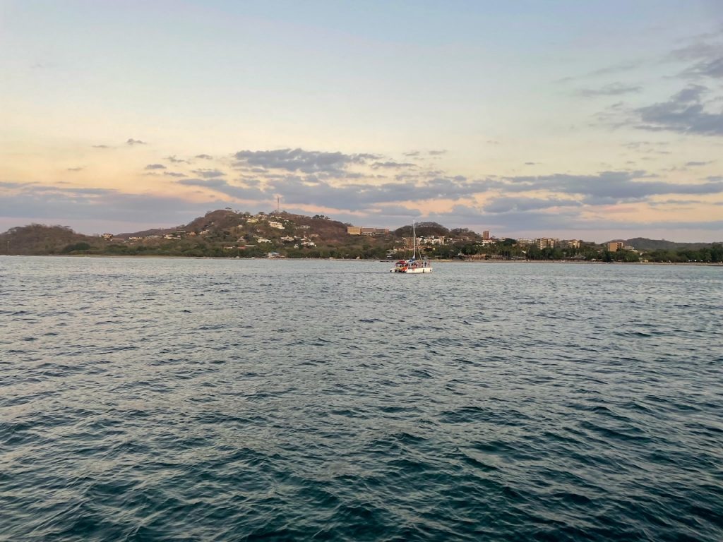 a view of the water on the catamaran cruise