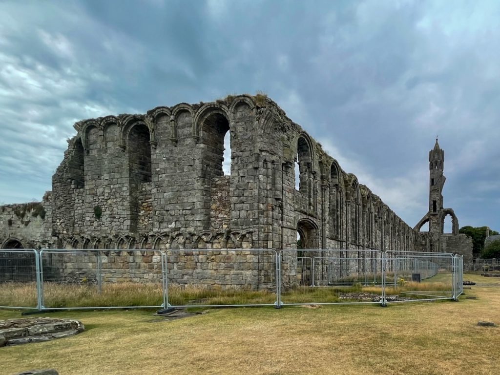 a cool angle of St Andrews Cathedral