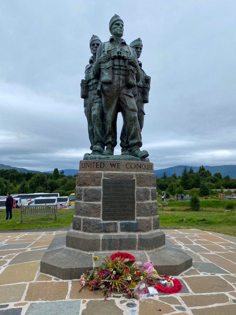 the Commando Memorial, one of the stops on our day trip from Edinburgh  to Glencoe, Loch Ness and the Highlands