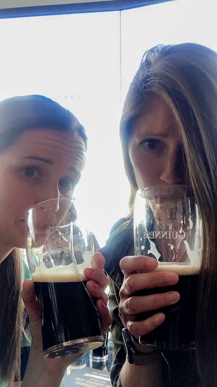 drinking our Guinnesses
