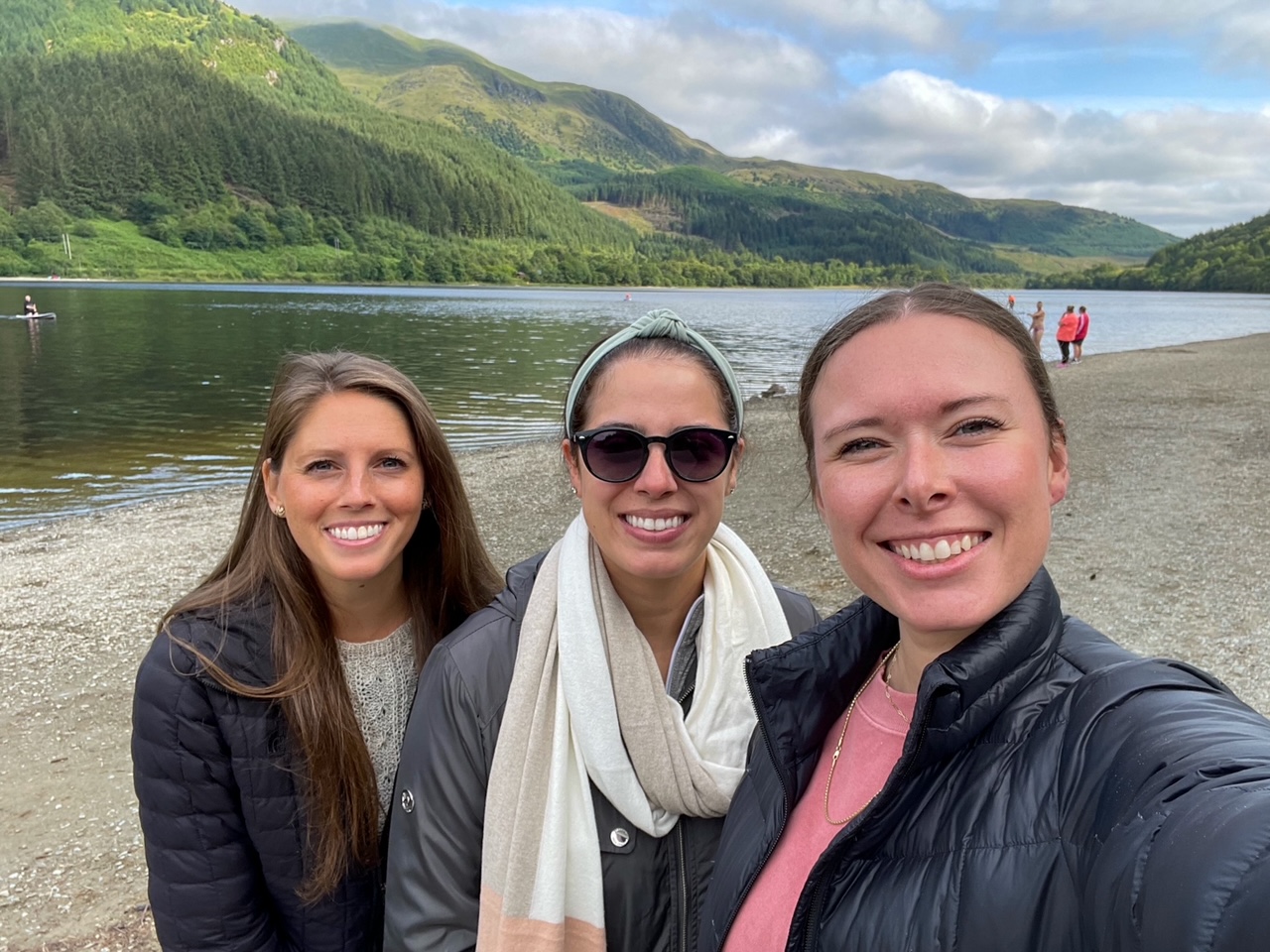 the three girls at Loch Lubnaig