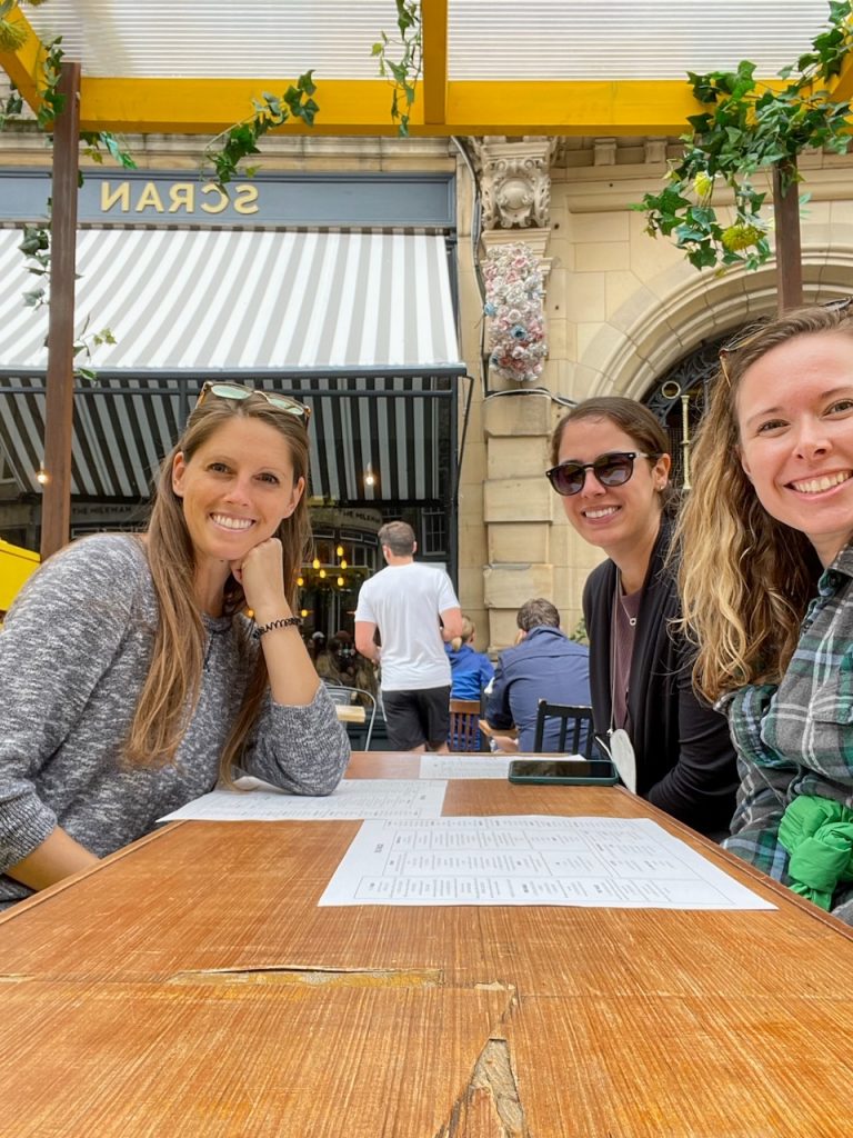 Girls at lunch at Scran Bistro in Old Town Edinburgh