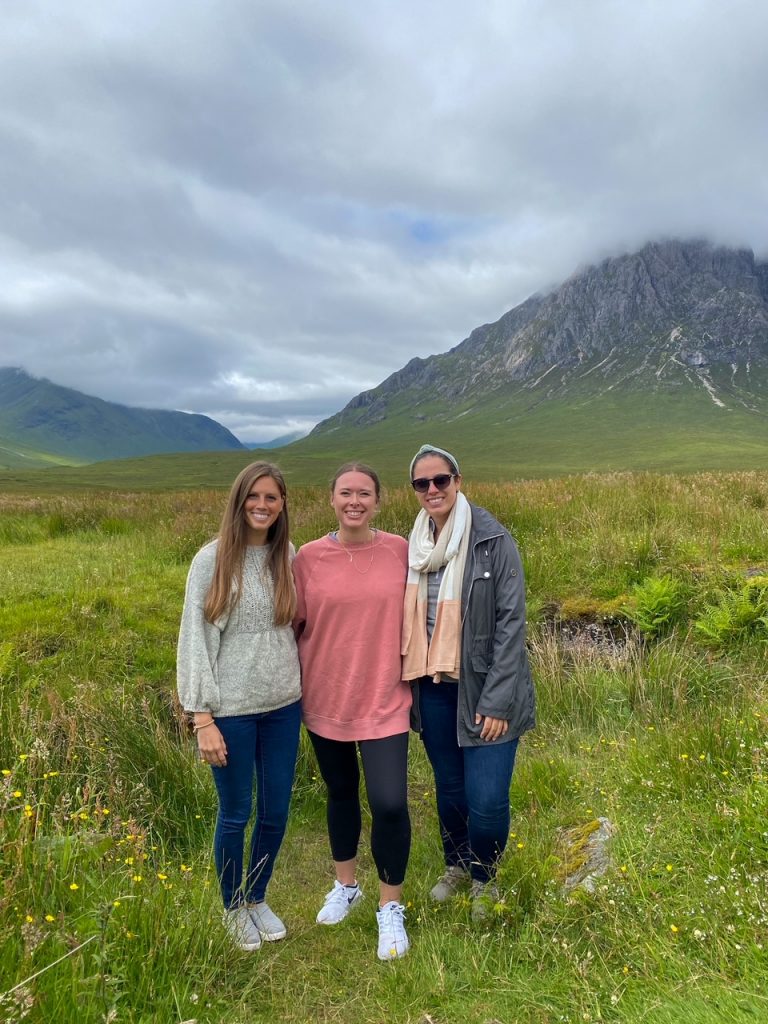 Friends in Glencoe during a day trip from Edinburgh