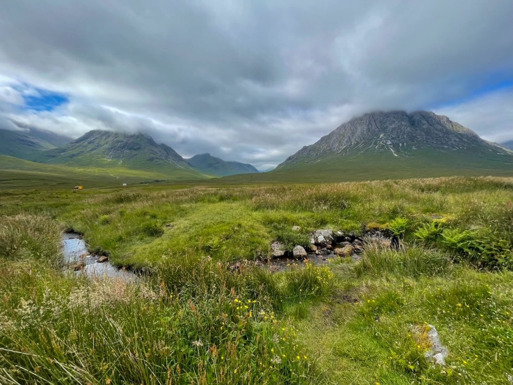 the mountains at Glencoe in the Scottish Highlands