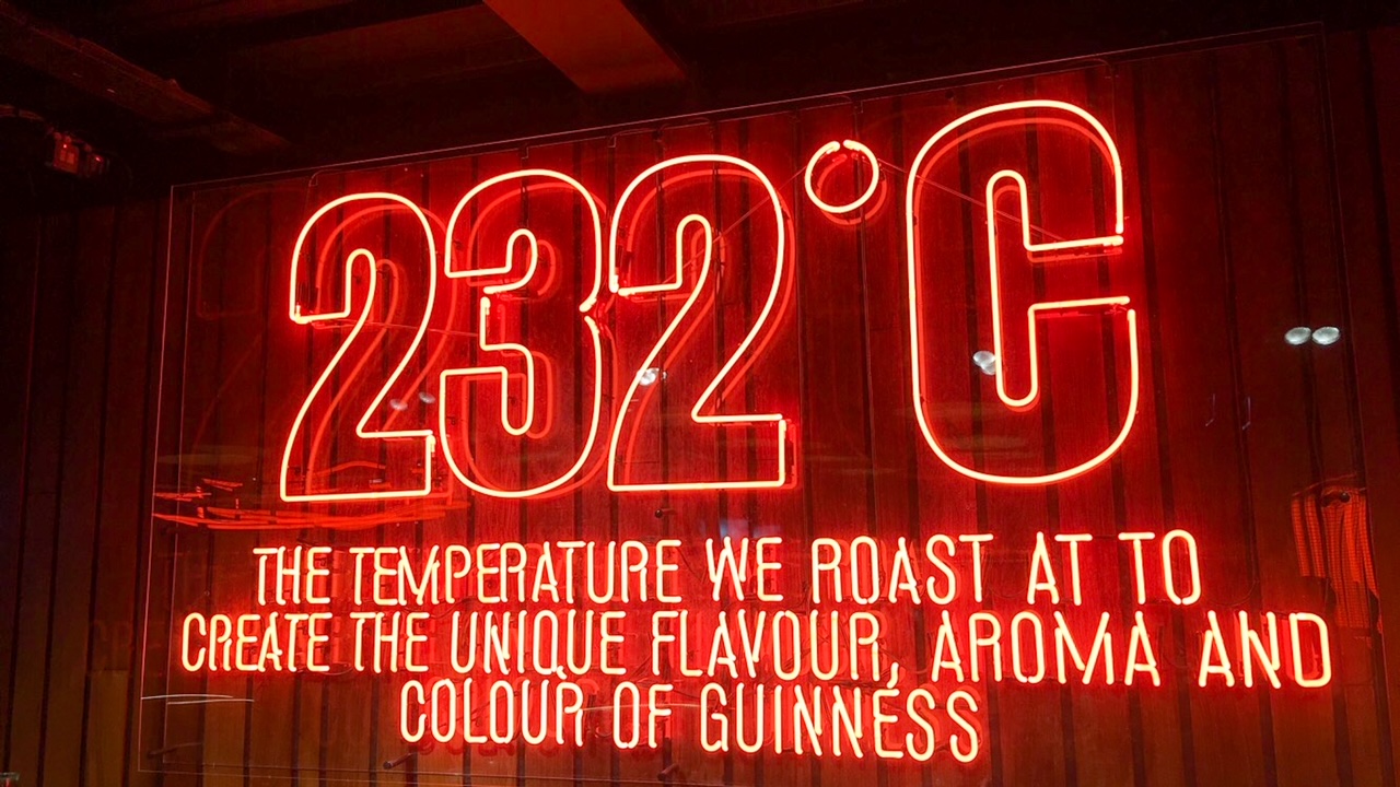 roasting temperature at the Guinness Storehouse