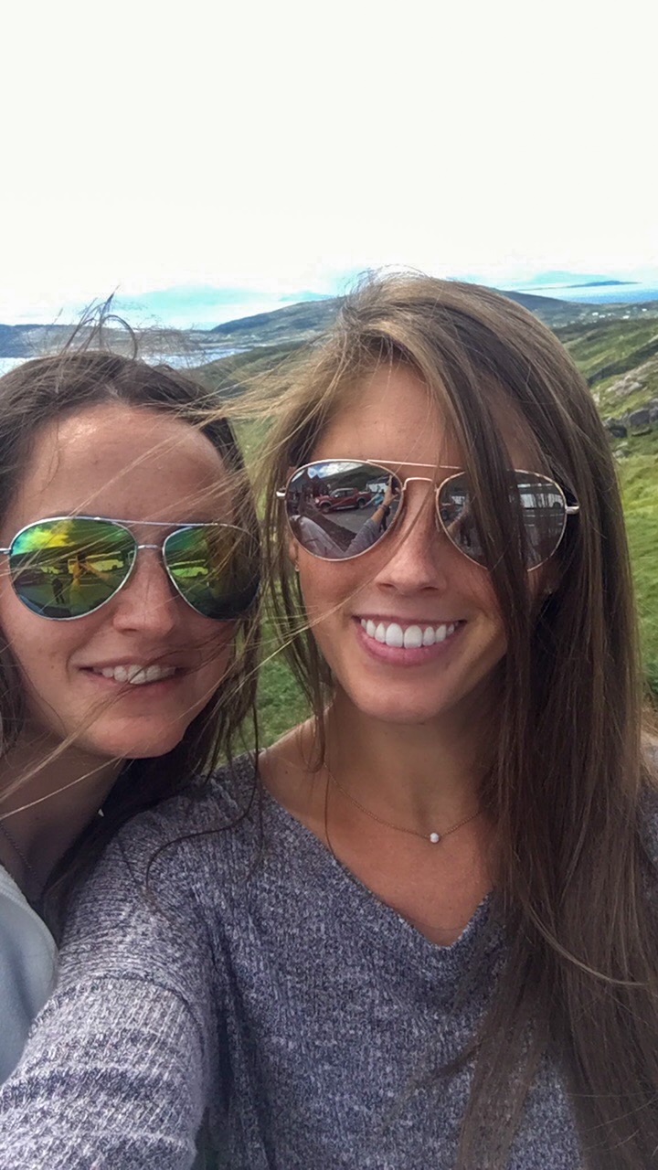 Katie & Sara selfie at one of the Lakes of Killarney