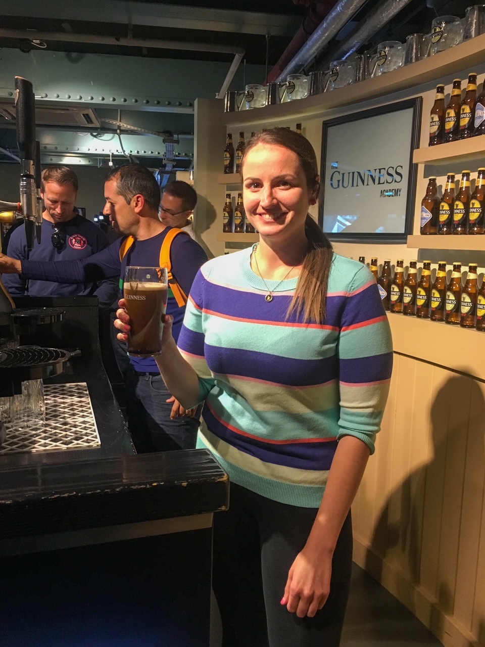 Katie with her perfect pour at the Guinness Storehouse