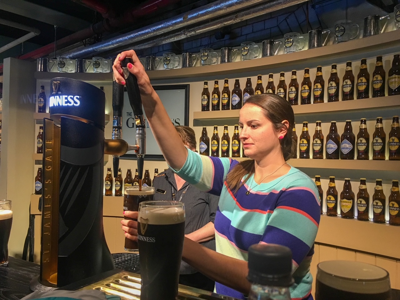 Katie's perfect pour at the Guinness Storehouse
