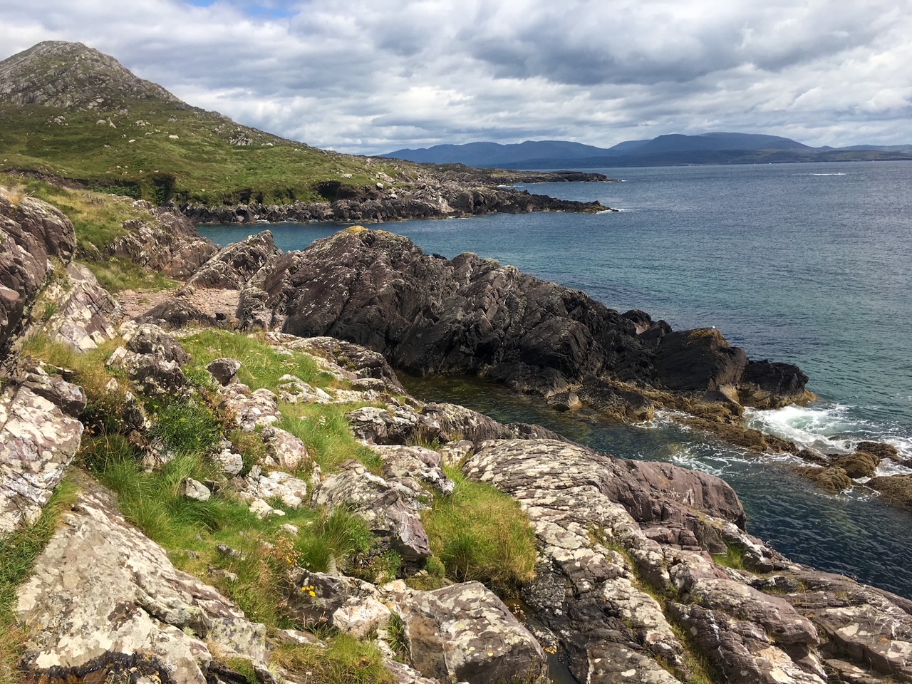 a rocky coastline at the Lakes of Killarney