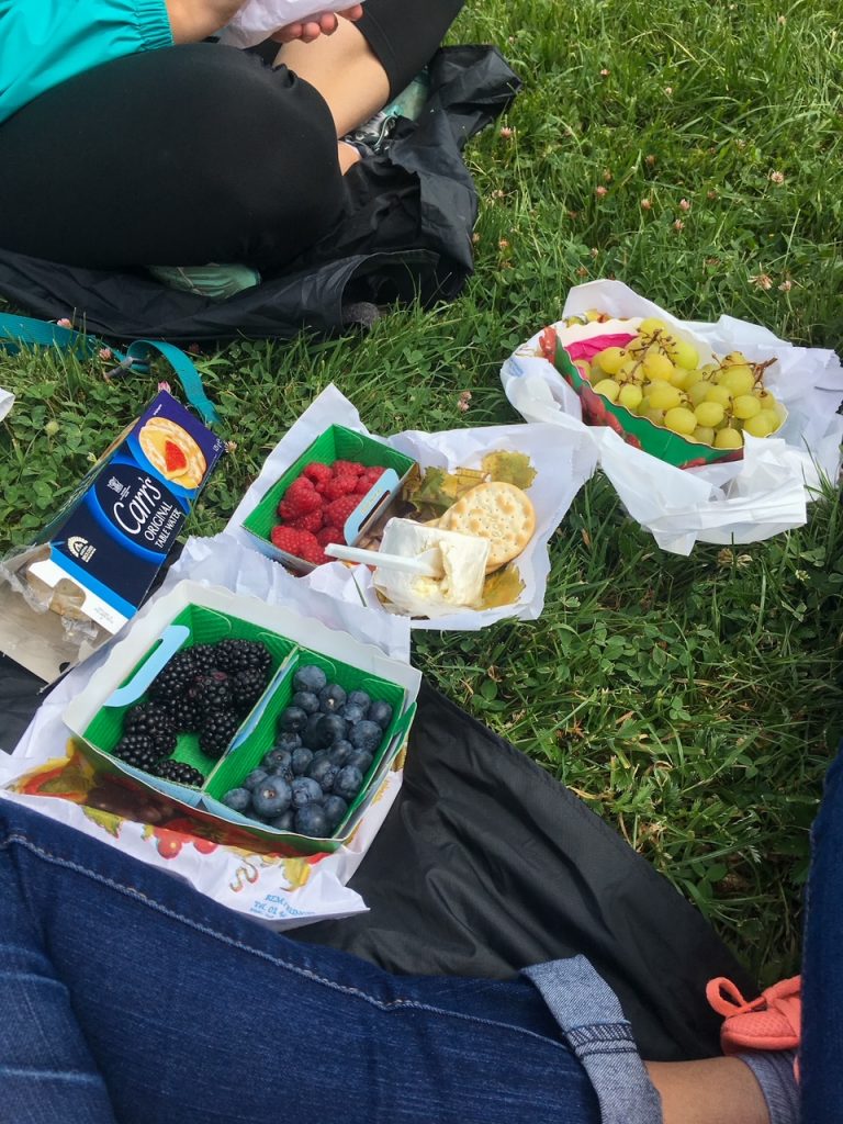 lunch at the Grand Canal during our visit to Versailles