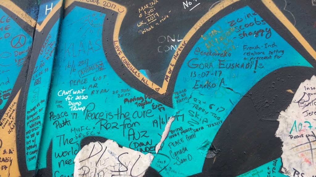 The Peace Wall in Belfast, Northern Ireland