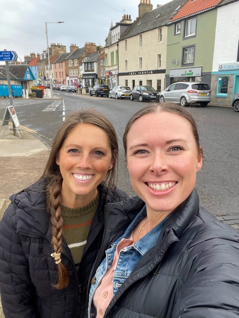 Sara and Kelsey in Anstruther
