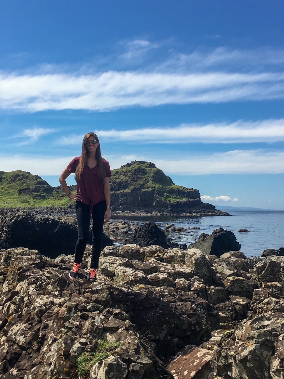 Sara at the Giant's Causeway