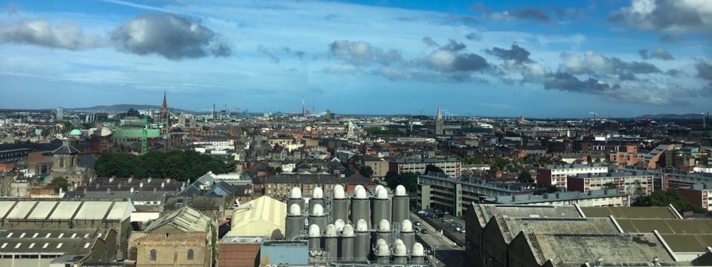 view from the Guinness Storehouse on our visit to Dublin, Ireland