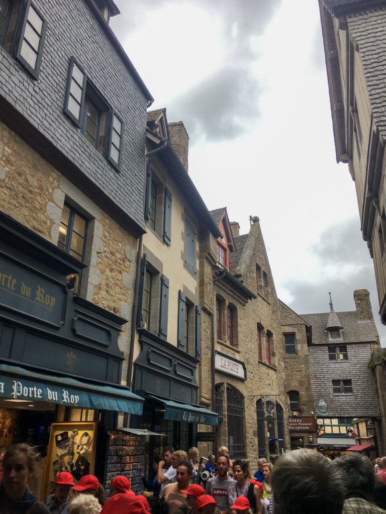 the street through Mont Saint-Michel