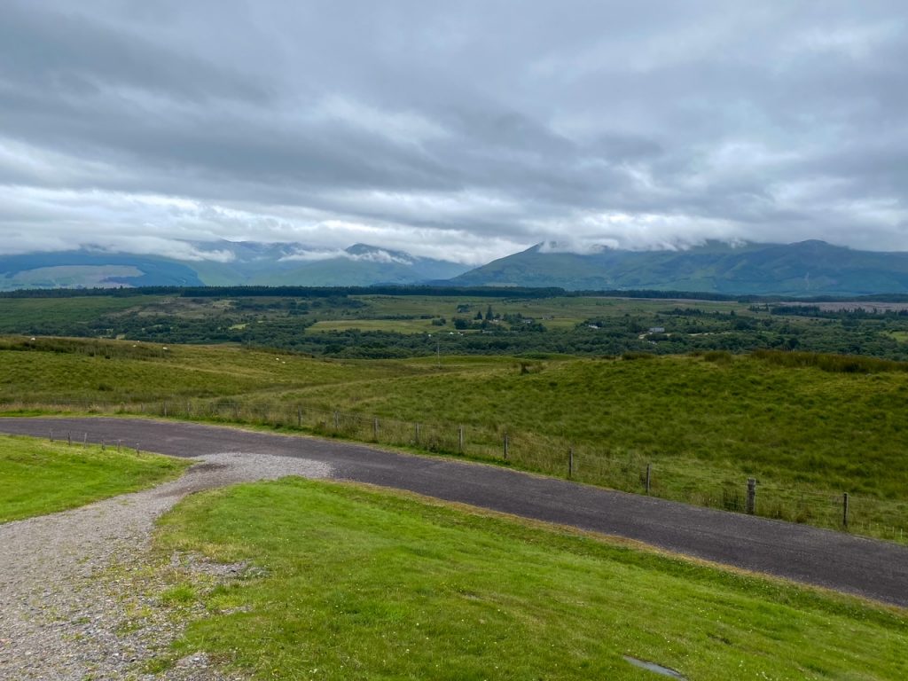 a view from the Commando Memorial with Ben Nevis in the background