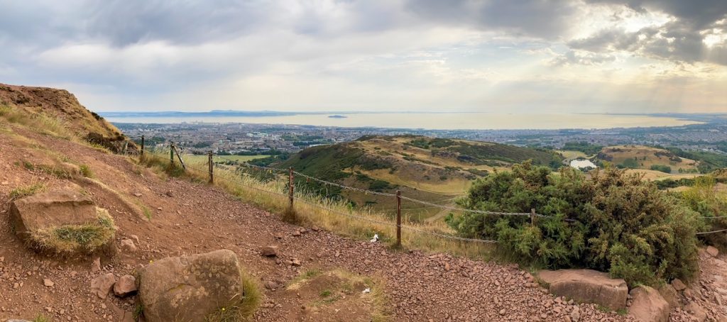 sea view from the Arthur's Seat trail