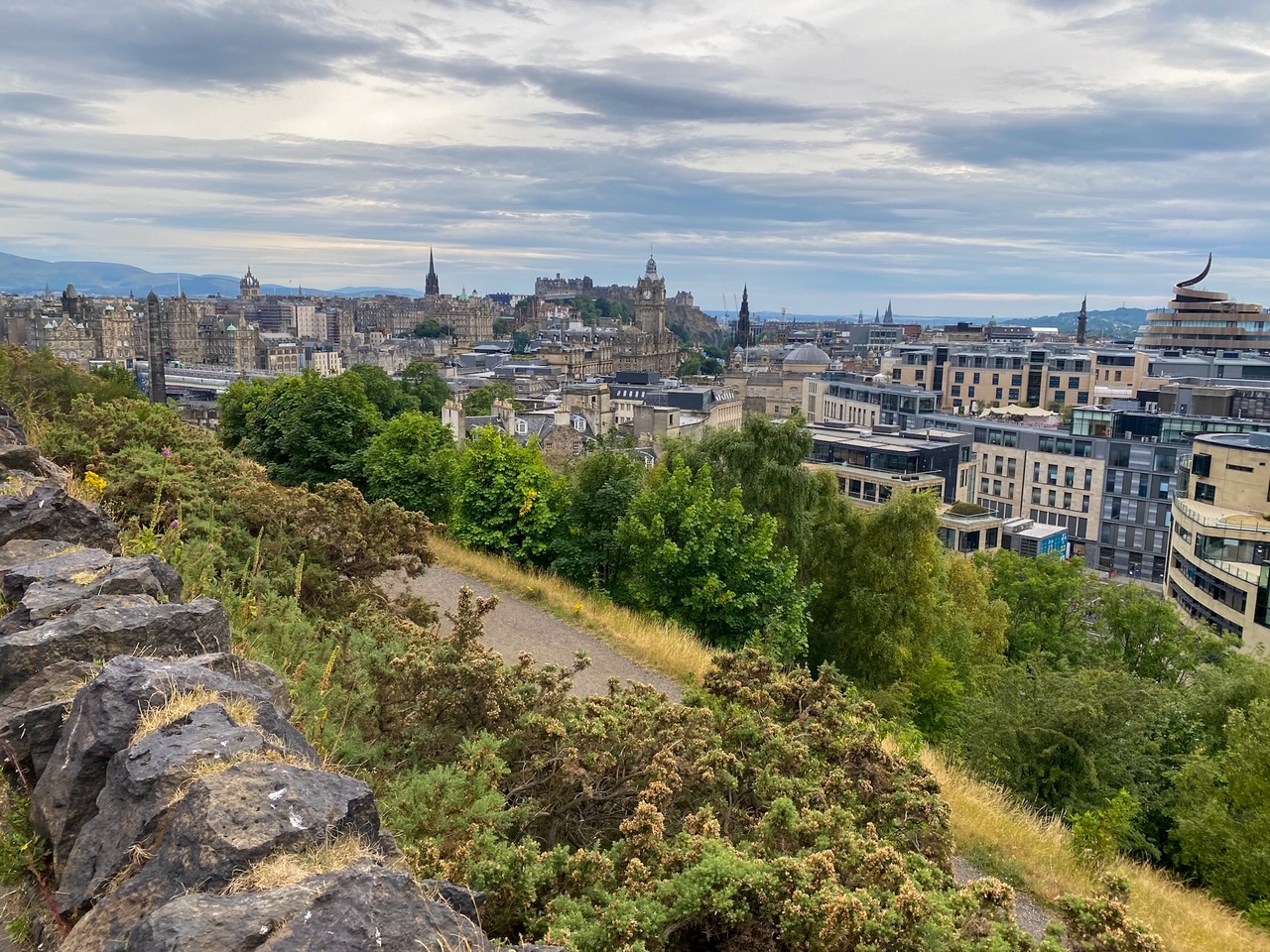 stunning view of Edinburgh from Calton Hill