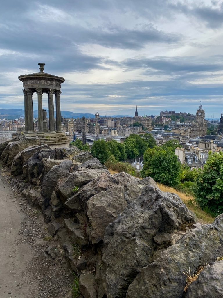 Dugald Stewart Monument at Calton Hill in Edinburgh