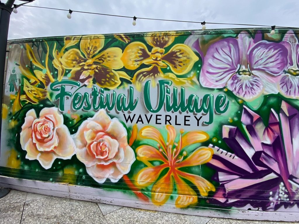 Festival Village: Waverly sign