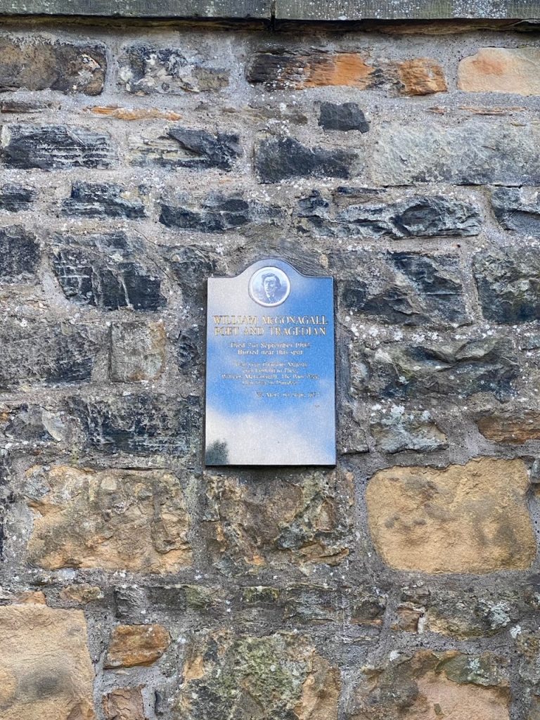 McGonagall's headstone at Greyfriars Kirkyard in Edinburgh