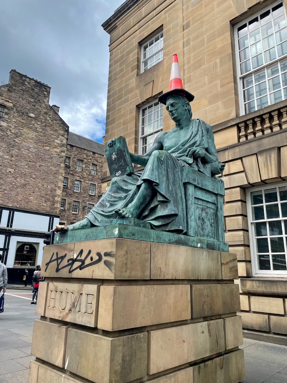 David Hume's statue in Old Town Edinburgh