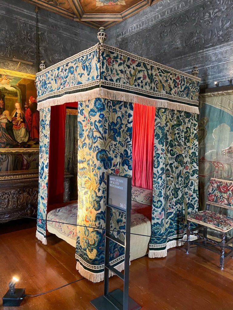 Mary Queen of Scots' bedroom at the Palace of Holyroodhouse