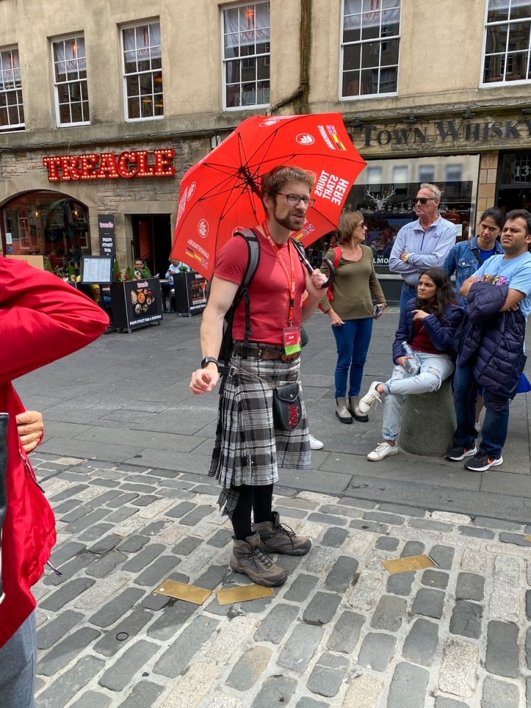 one of our fun and free walking tours in Edinburgh