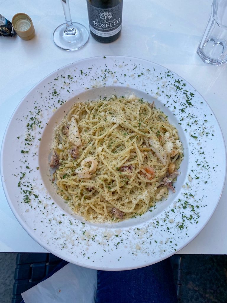 Seafood spaghetti at Dunedin Kitchen Edinburgh