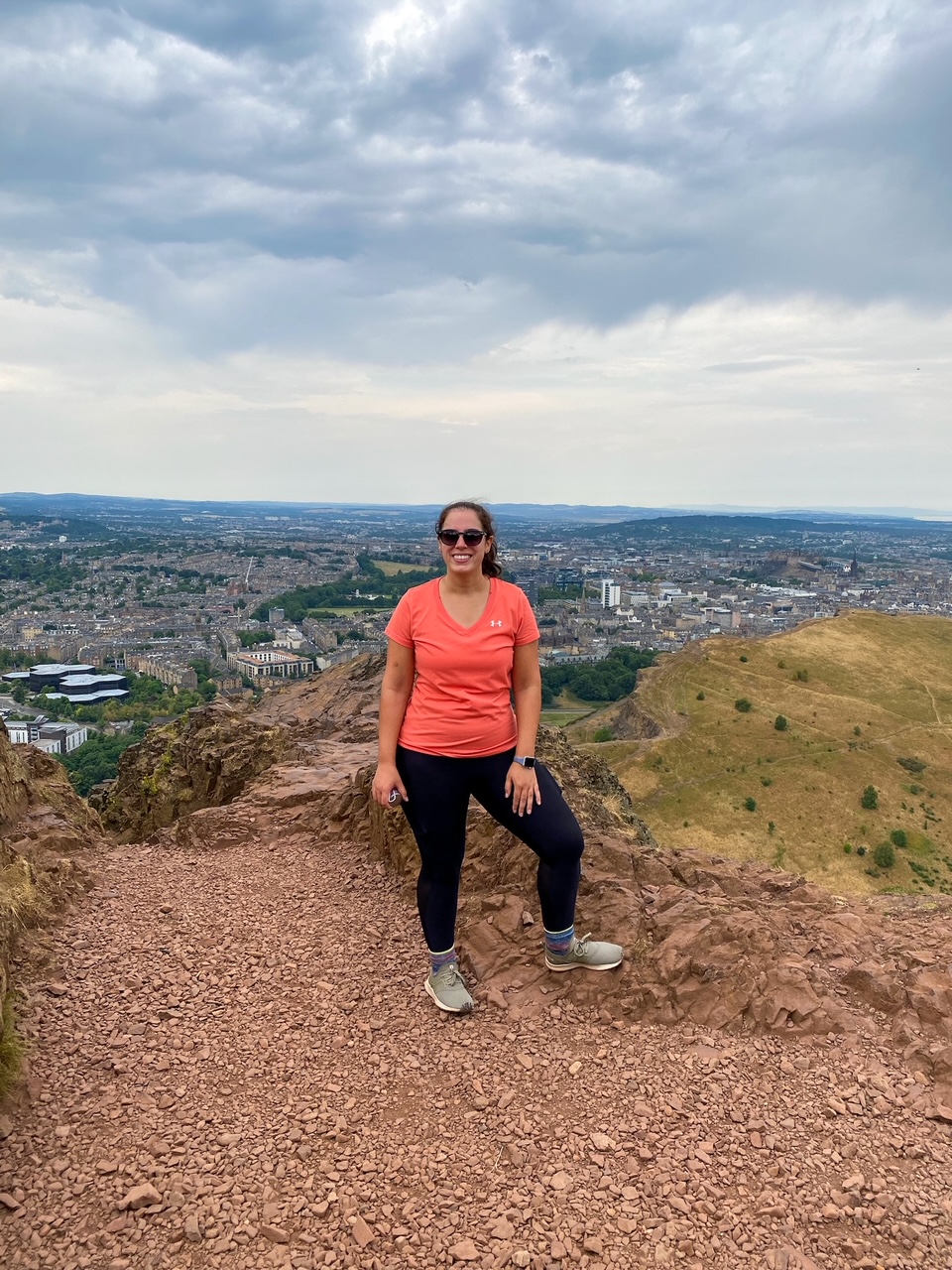 Stephanie at the top of Arthur's Seat
