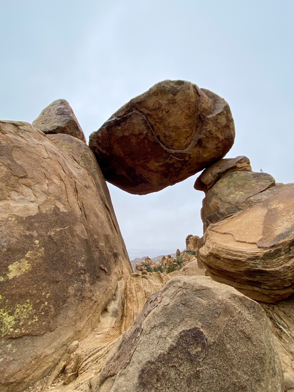 the famous Balanced Rock at Big Bend National Park