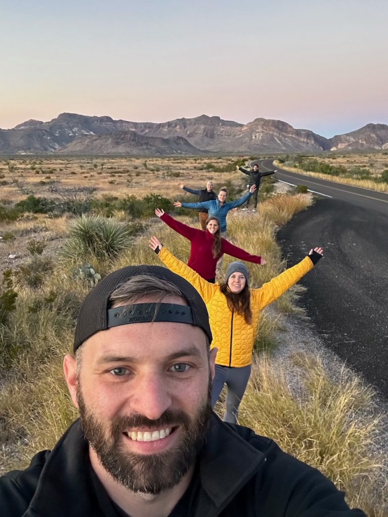 we were all excited to witness an amazing sunset at Big Bend National Park