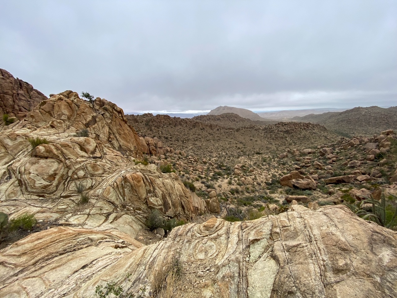 an epic view along the Grapevine Hills Trail at Big Bend National Park
