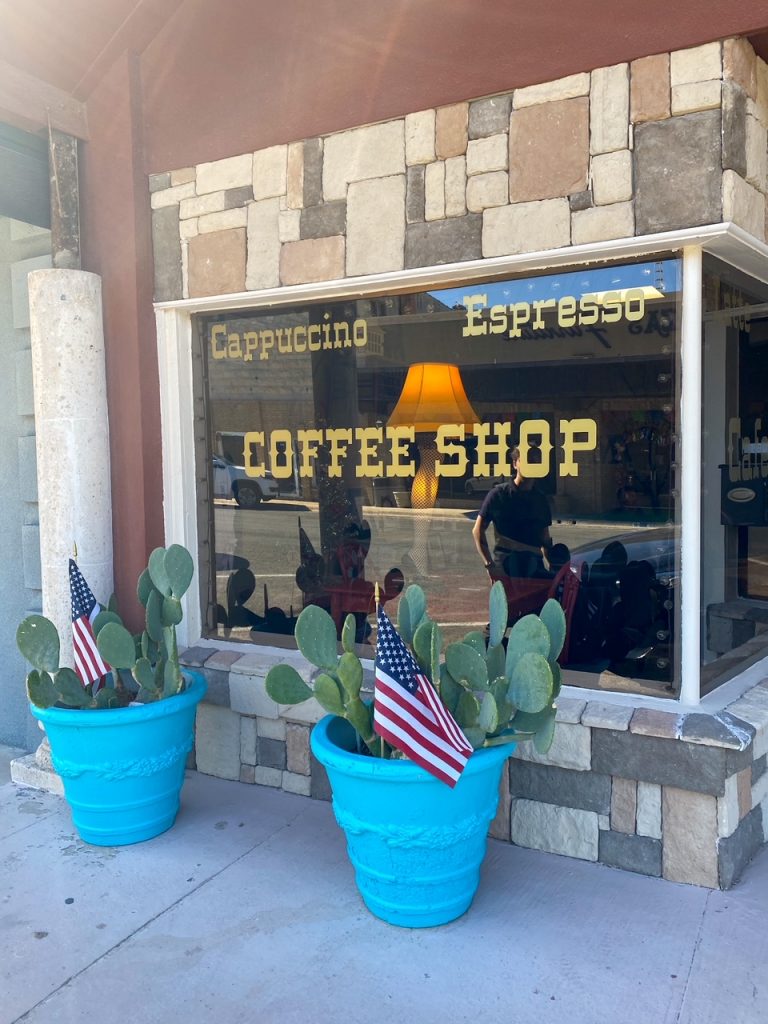 a cute coffee shop in Fort Stockton, Texas