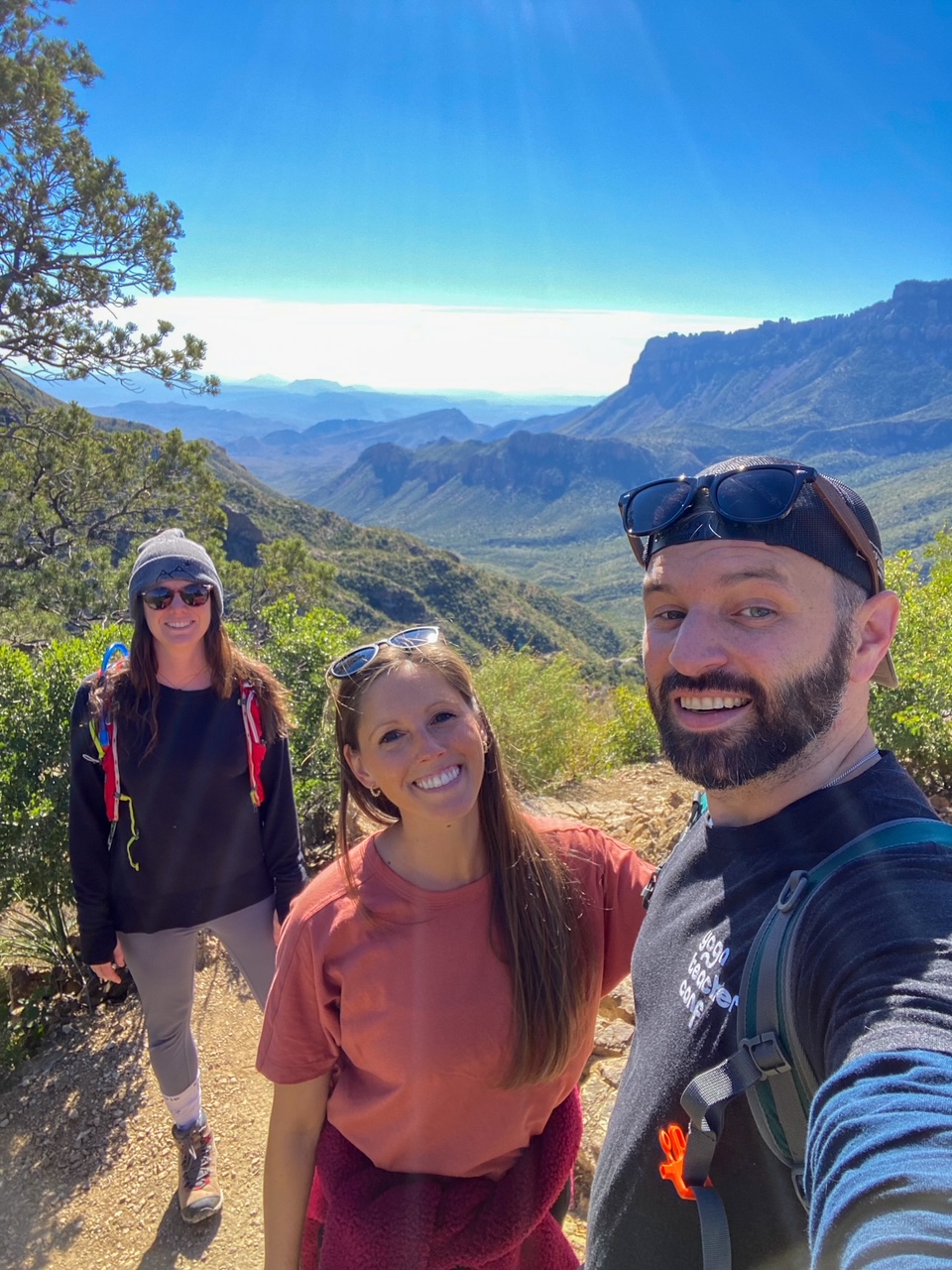 Kat, Sara & Tim on the Lost Mine Trail