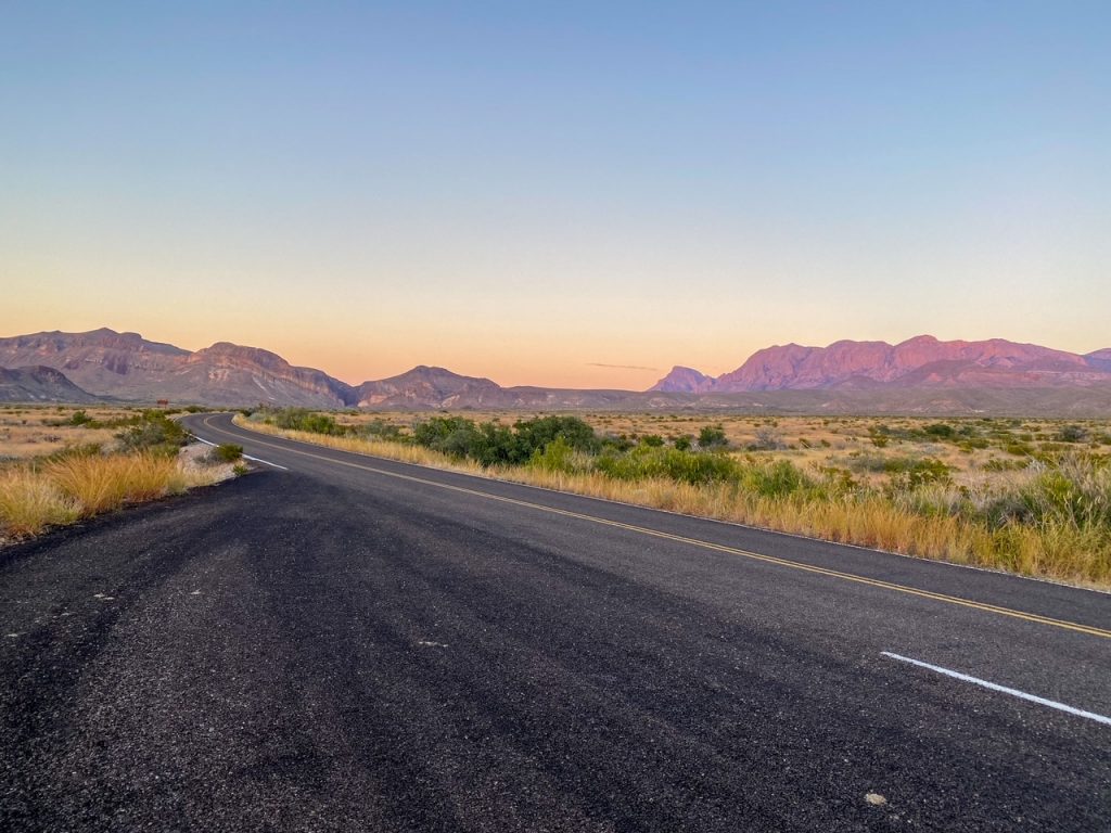 a road-side pull-off in the Chisos Mountains area of Big Bend National Park