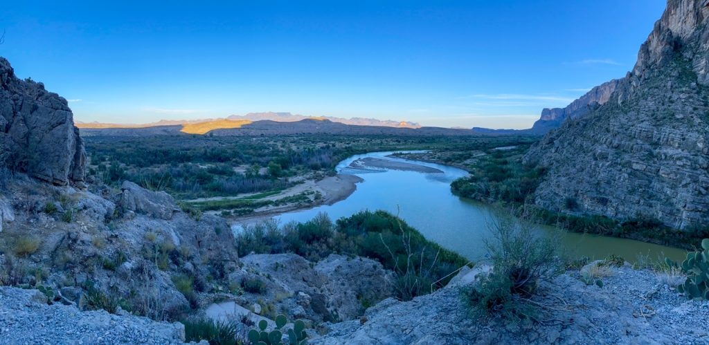 a panoramic view from the Santa Elena Canyon trail