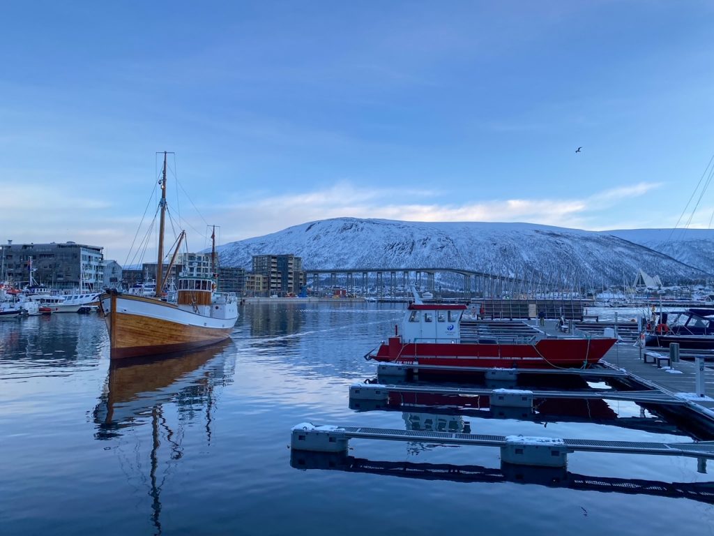 Tromsø harbor in the winter