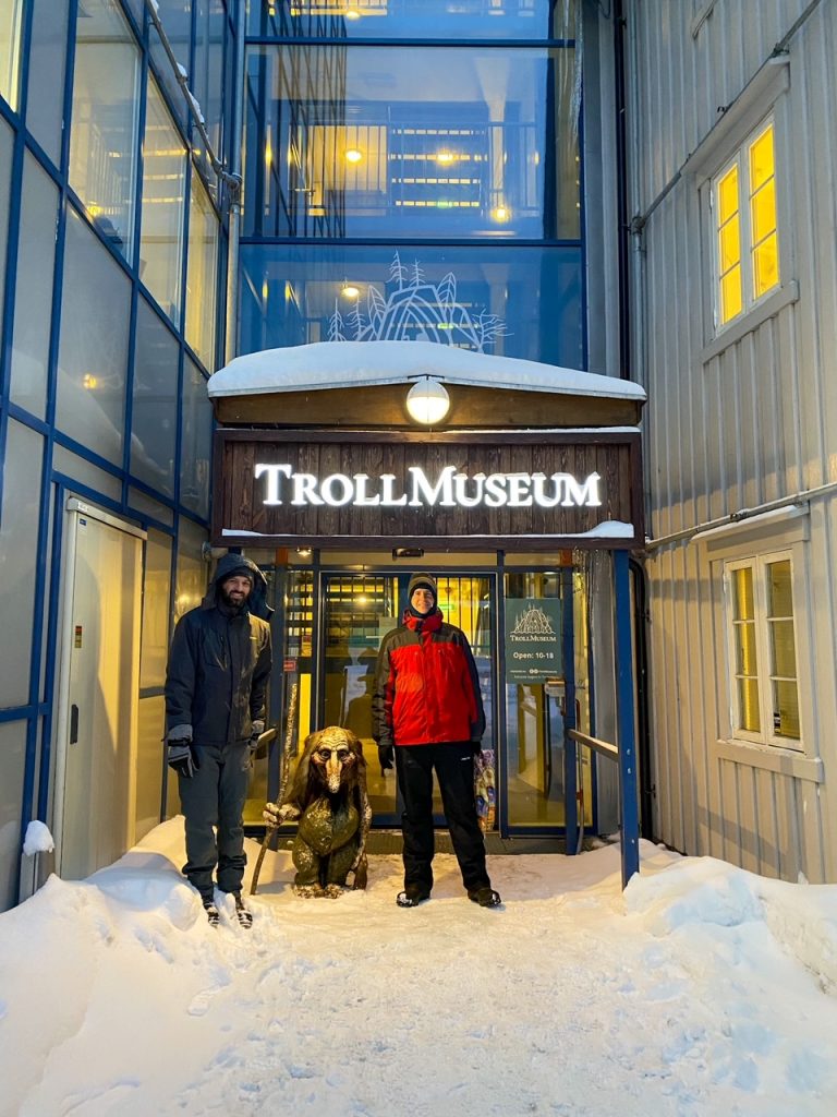 the boys at the Troll Museum in Tromso