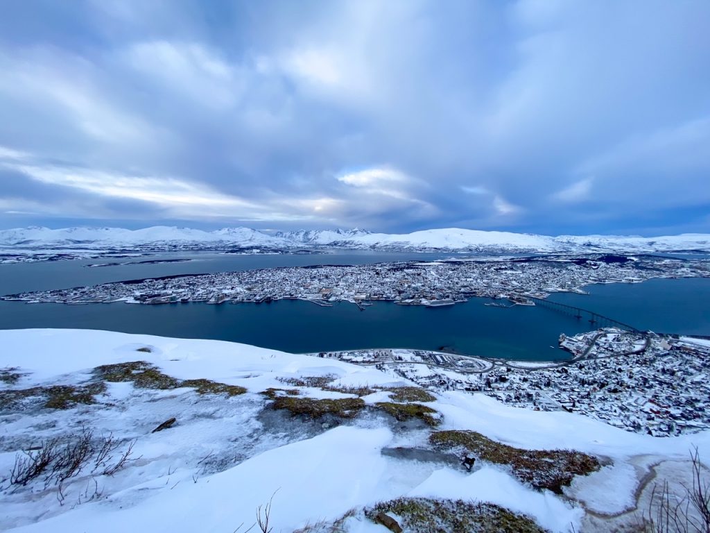 winter view of Tromsø in February