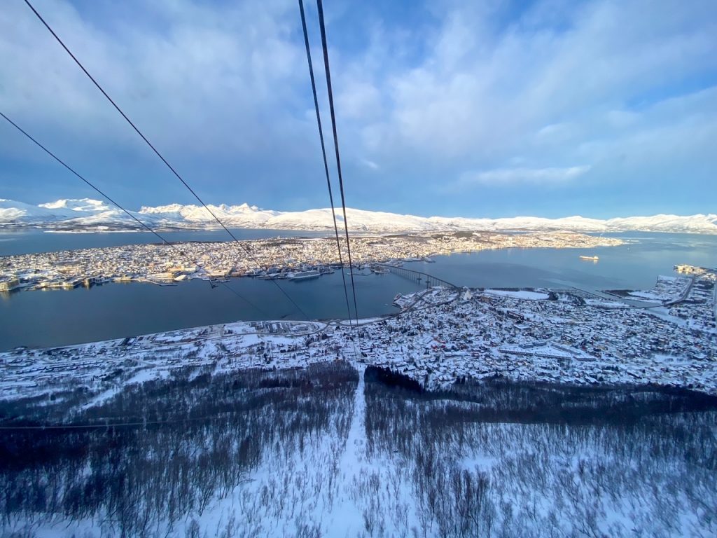 view from the Fjellheisen Cable Car in Tromsø