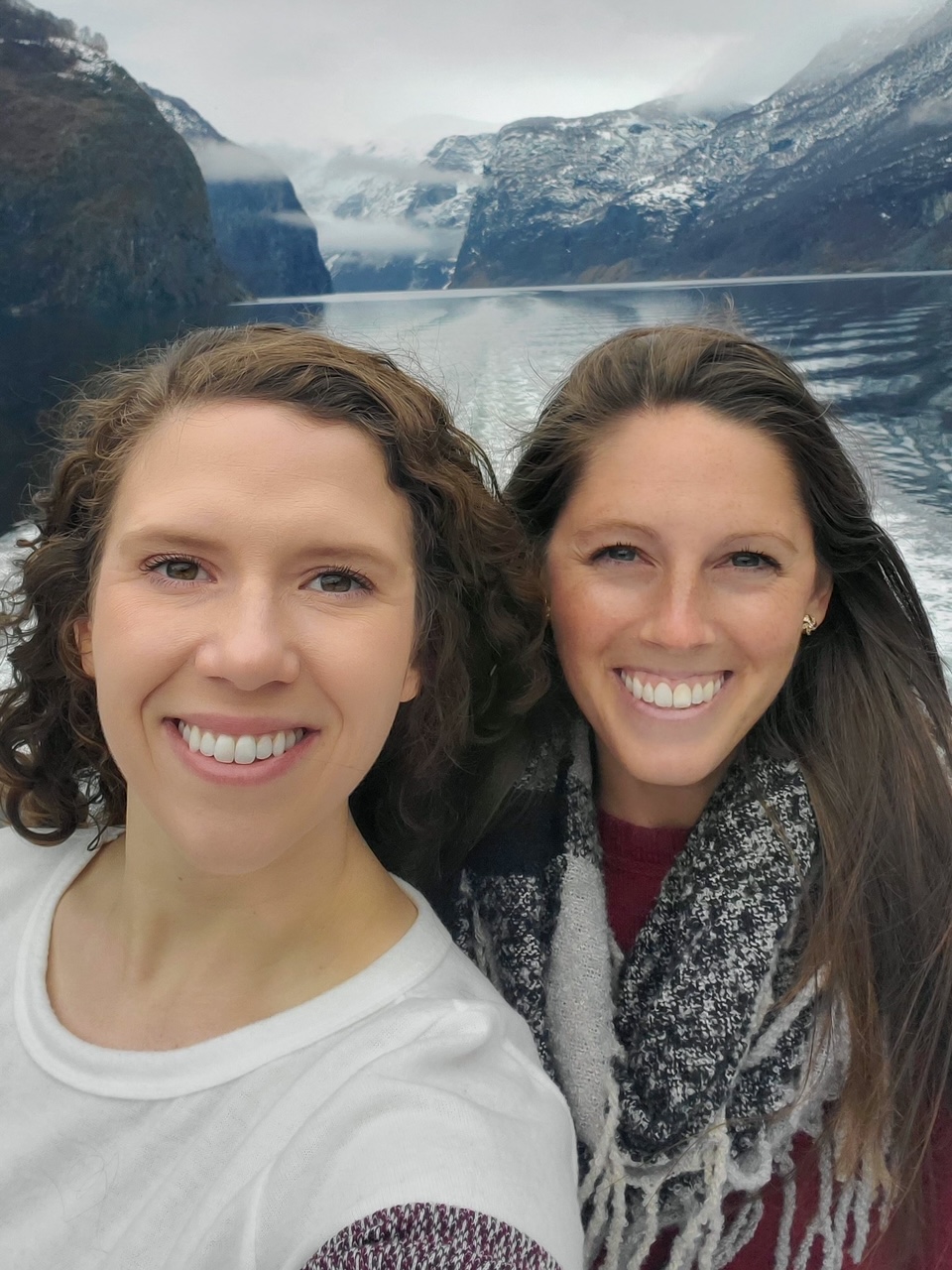 Allison & Sara on the Norway in a Nutshell fjord cruise