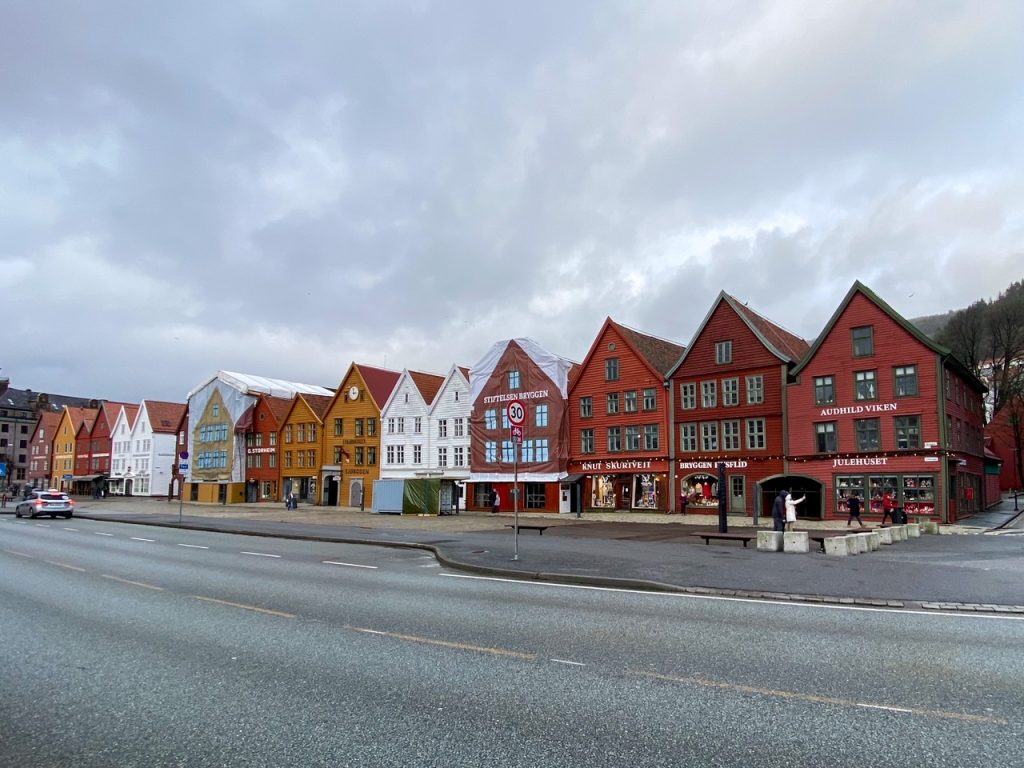 old wooden houses at Bryggen