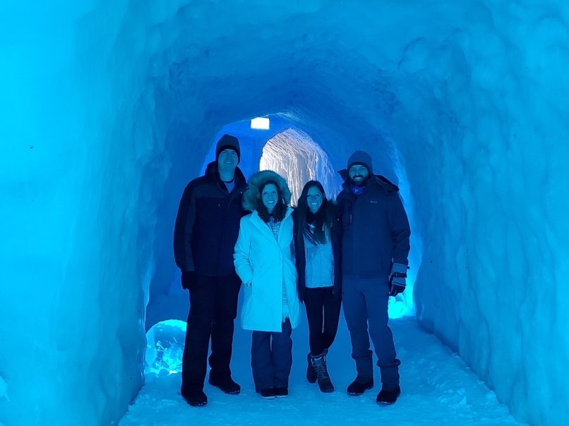 the couples inside the Snowhotel Kirkenes